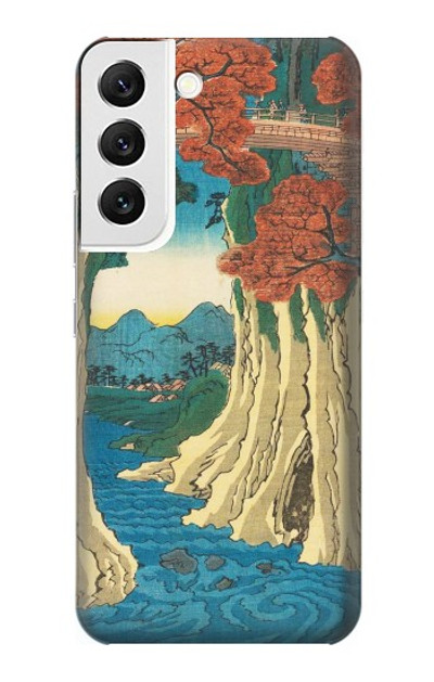 S3348 Utagawa Hiroshige The Monkey Bridge Case Cover Custodia per Samsung Galaxy S22