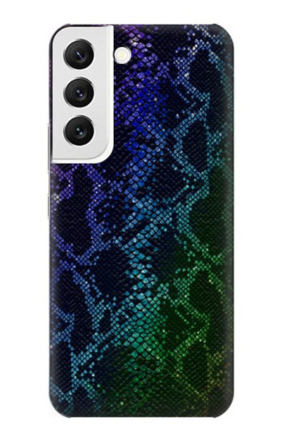 S3366 Rainbow Python Skin Graphic Print Case Cover Custodia per Samsung Galaxy S22