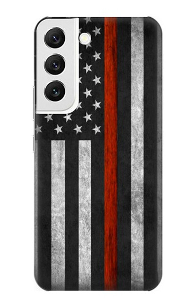 S3472 Firefighter Thin Red Line Flag Case Cover Custodia per Samsung Galaxy S22