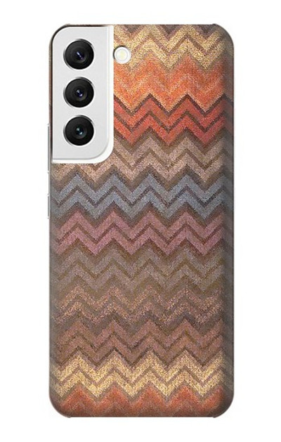 S3752 Zigzag Fabric Pattern Graphic Printed Case Cover Custodia per Samsung Galaxy S22