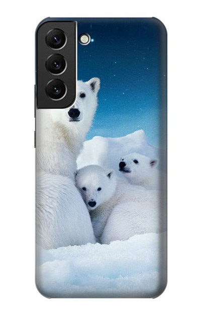 S0285 Polar Bear Family Arctic Case Cover Custodia per Samsung Galaxy S22 Plus