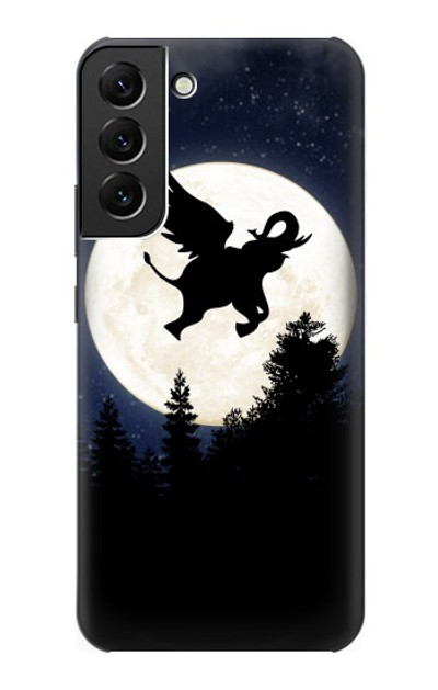 S3323 Flying Elephant Full Moon Night Case Cover Custodia per Samsung Galaxy S22 Plus