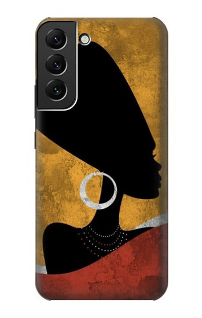 S3453 African Queen Nefertiti Silhouette Case Cover Custodia per Samsung Galaxy S22 Plus