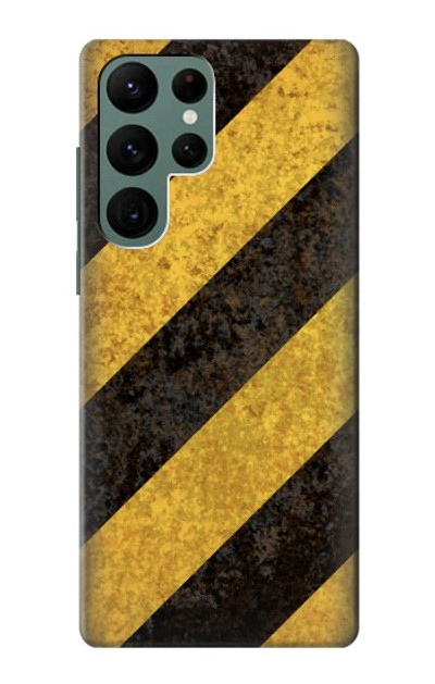 S2231 Yellow and Black Line Hazard Striped Case Cover Custodia per Samsung Galaxy S22 Ultra