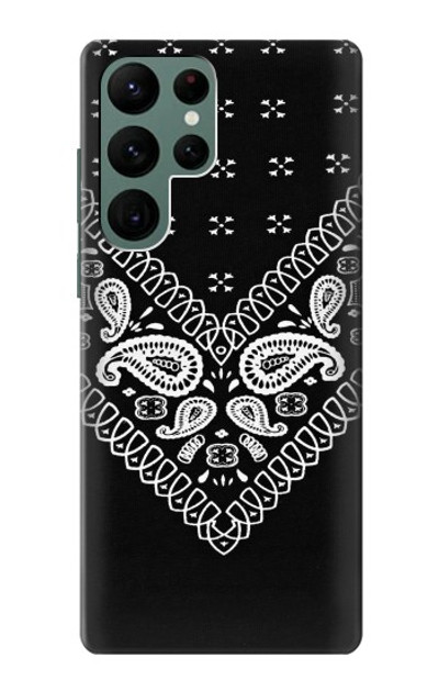 S3363 Bandana Black Pattern Case Cover Custodia per Samsung Galaxy S22 Ultra