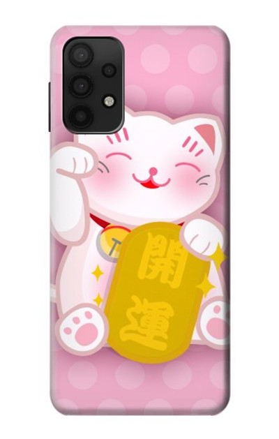 S3025 Pink Maneki Neko Lucky Cat Case Cover Custodia per Samsung Galaxy M32 5G