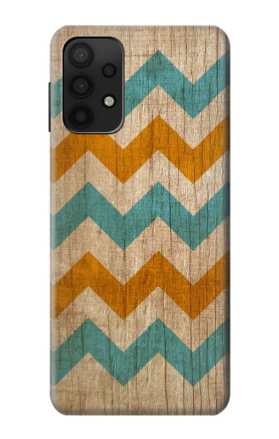 S3033 Vintage Wood Chevron Graphic Printed Case Cover Custodia per Samsung Galaxy M32 5G