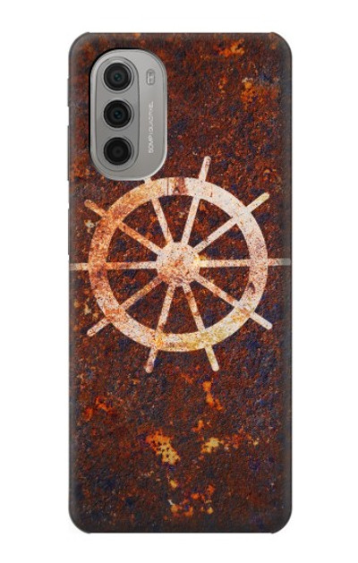 S2766 Ship Wheel Rusty Texture Case Cover Custodia per Motorola Moto G51 5G