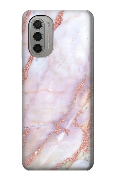 S3482 Soft Pink Marble Graphic Print Case Cover Custodia per Motorola Moto G51 5G
