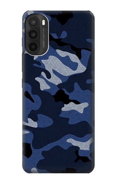 S2959 Navy Blue Camo Camouflage Case Cover Custodia per Motorola Moto G71 5G