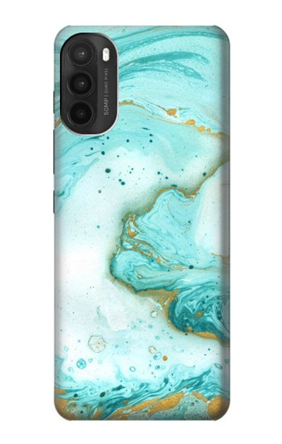 S3399 Green Marble Graphic Print Case Cover Custodia per Motorola Moto G71 5G