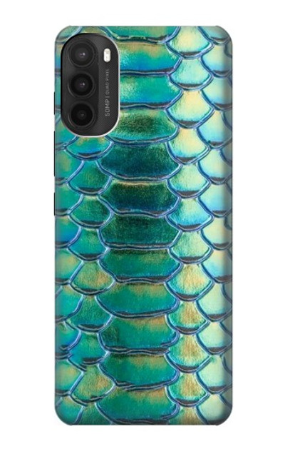 S3414 Green Snake Scale Graphic Print Case Cover Custodia per Motorola Moto G71 5G