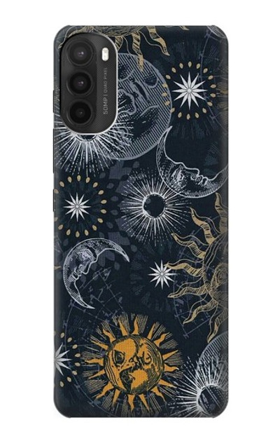 S3702 Moon and Sun Case Cover Custodia per Motorola Moto G71 5G