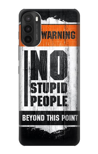 S3704 No Stupid People Case Cover Custodia per Motorola Moto G71 5G