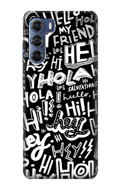 S2744 Hey Hi Hello Art Pattern Case Cover Custodia per Motorola Edge S30