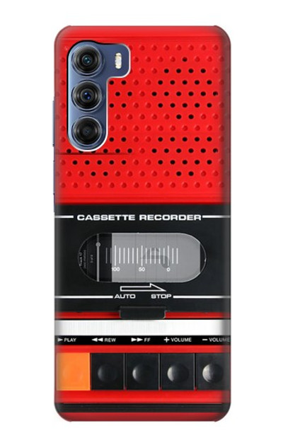 S3204 Red Cassette Recorder Graphic Case Cover Custodia per Motorola Edge S30