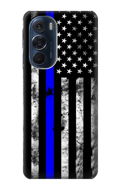 S3244 Thin Blue Line USA Case Cover Custodia per Motorola Edge X30