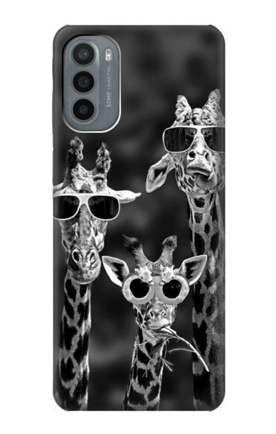 S2327 Giraffes With Sunglasses Case Cover Custodia per Motorola Moto G31