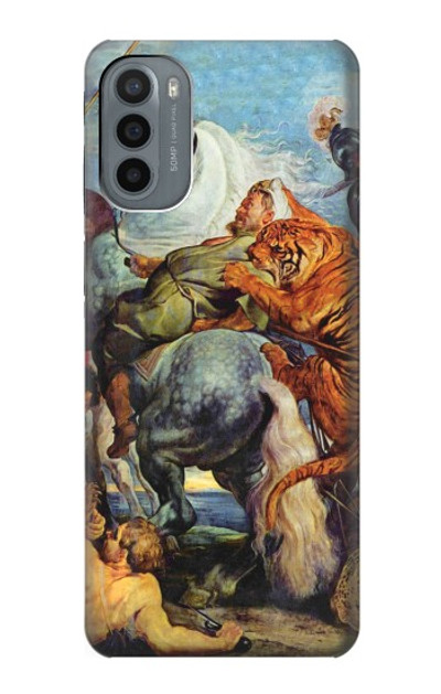 S3331 Peter Paul Rubens Tiger und Lowenjagd Case Cover Custodia per Motorola Moto G31