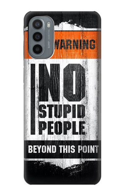 S3704 No Stupid People Case Cover Custodia per Motorola Moto G31