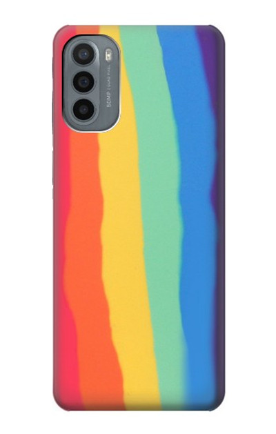 S3799 Cute Vertical Watercolor Rainbow Case Cover Custodia per Motorola Moto G31