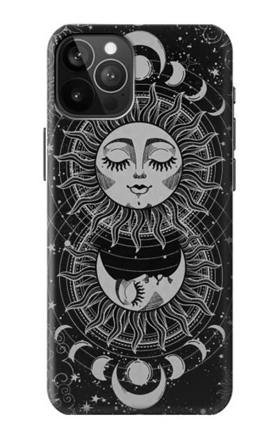 S3854 Mystical Sun Face Crescent Moon Case Cover Custodia per iPhone 12 Pro Max