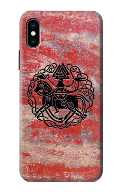 S3831 Viking Norse Ancient Symbol Case Cover Custodia per iPhone X, iPhone XS