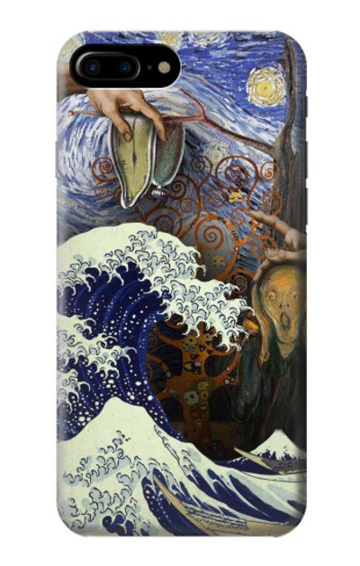 S3851 World of Art Van Gogh Hokusai Da Vinci Case Cover Custodia per iPhone 7 Plus, iPhone 8 Plus