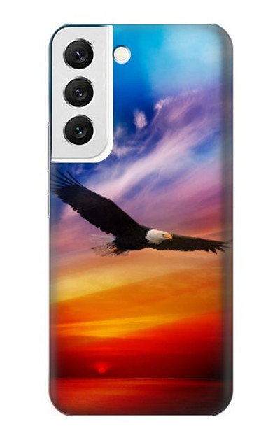 S3841 Bald Eagle Flying Colorful Sky Case Cover Custodia per Samsung Galaxy S22