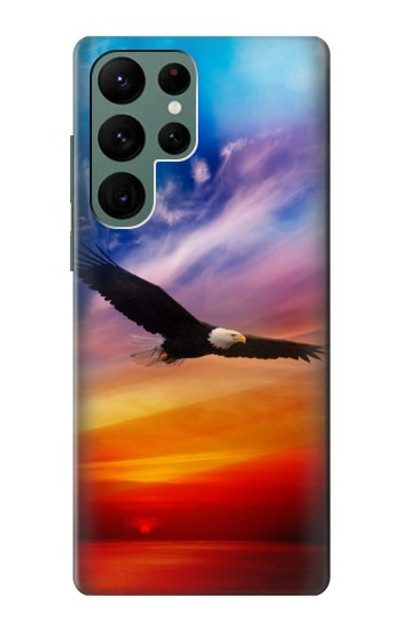 S3841 Bald Eagle Flying Colorful Sky Case Cover Custodia per Samsung Galaxy S22 Ultra