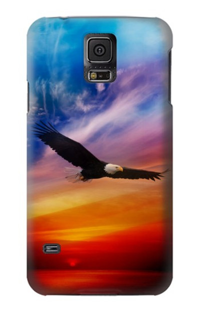 S3841 Bald Eagle Flying Colorful Sky Case Cover Custodia per Samsung Galaxy S5