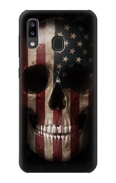 S3850 American Flag Skull Case Cover Custodia per Samsung Galaxy A20, Galaxy A30