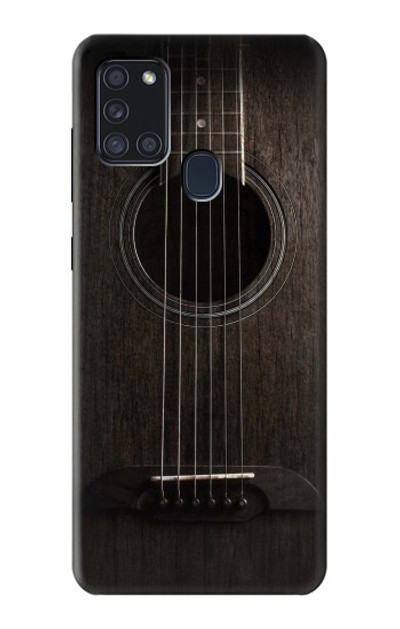 S3834 Old Woods Black Guitar Case Cover Custodia per Samsung Galaxy A21s
