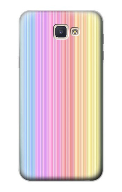 S3849 Colorful Vertical Colors Case Cover Custodia per Samsung Galaxy J7 Prime (SM-G610F)