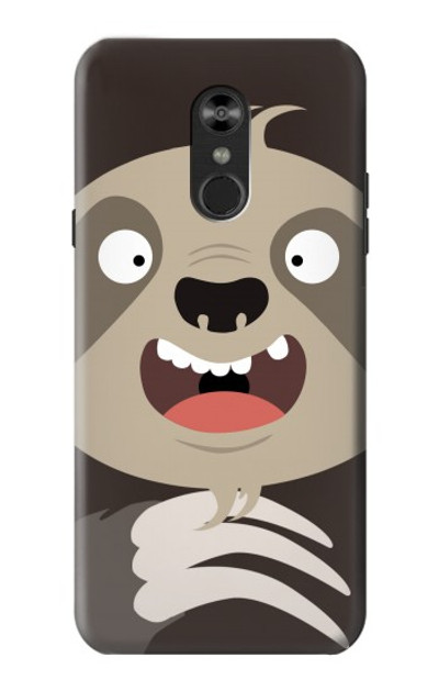 S3855 Sloth Face Cartoon Case Cover Custodia per LG Q Stylo 4, LG Q Stylus