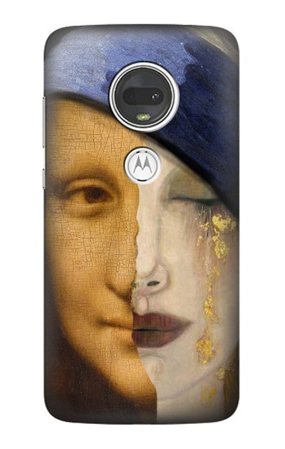 S3853 Mona Lisa Gustav Klimt Vermeer Case Cover Custodia per Motorola Moto G7, Moto G7 Plus