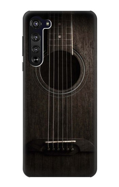 S3834 Old Woods Black Guitar Case Cover Custodia per Motorola Edge