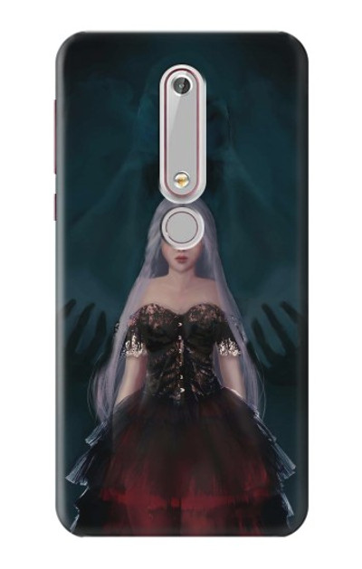 S3847 Lilith Devil Bride Gothic Girl Skull Grim Reaper Case Cover Custodia per Nokia 6.1, Nokia 6 2018