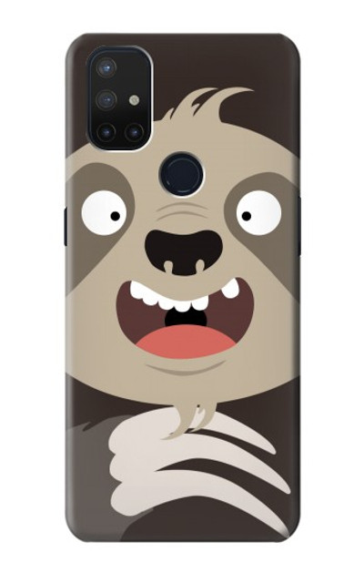 S3855 Sloth Face Cartoon Case Cover Custodia per OnePlus Nord N10 5G
