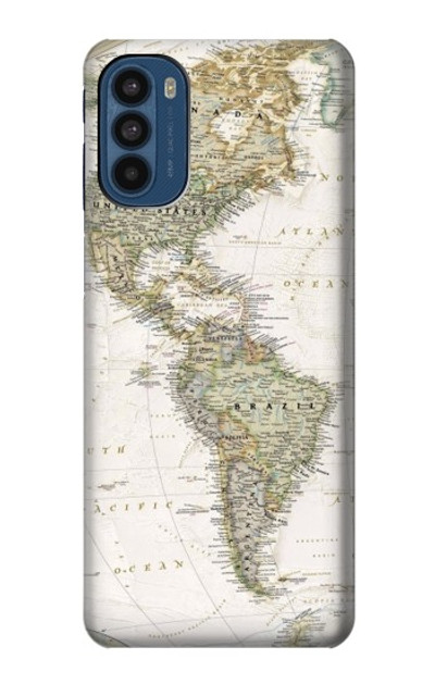 S0604 World Map Case Cover Custodia per Motorola Moto G41