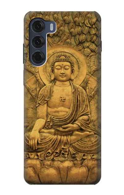 S2452 Buddha Bas Relief Art Graphic Printed Case Cover Custodia per Motorola Moto G200 5G