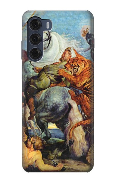 S3331 Peter Paul Rubens Tiger und Lowenjagd Case Cover Custodia per Motorola Moto G200 5G