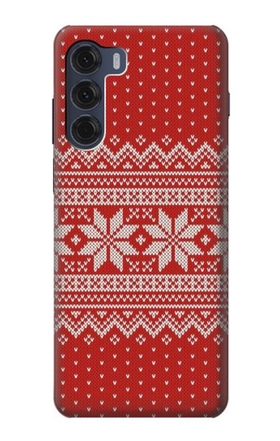 S3384 Winter Seamless Knitting Pattern Case Cover Custodia per Motorola Moto G200 5G