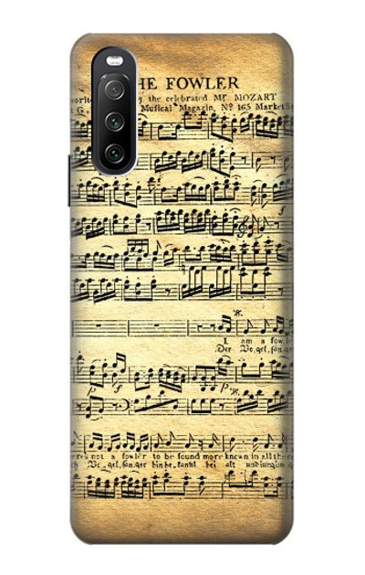 S2667 The Fowler Mozart Music Sheet Case Cover Custodia per Sony Xperia 10 III Lite