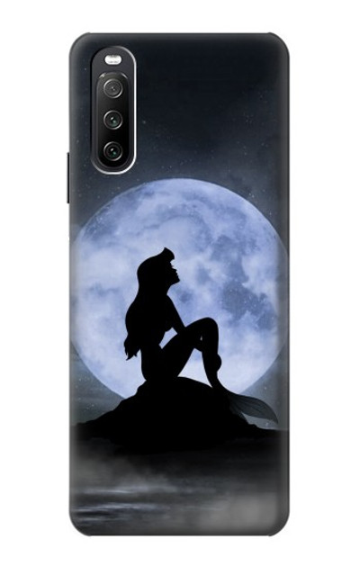 S2668 Mermaid Silhouette Moon Night Case Cover Custodia per Sony Xperia 10 III Lite