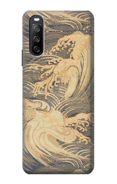 S2680 Japan Art Obi With Stylized Waves Case Cover Custodia per Sony Xperia 10 III Lite