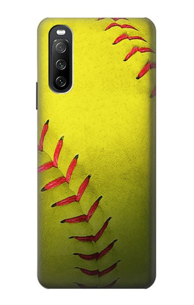 S3031 Yellow Softball Ball Case Cover Custodia per Sony Xperia 10 III Lite