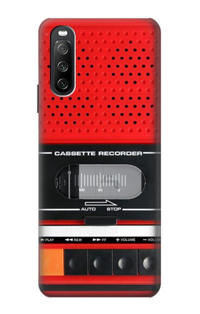 S3204 Red Cassette Recorder Graphic Case Cover Custodia per Sony Xperia 10 III Lite