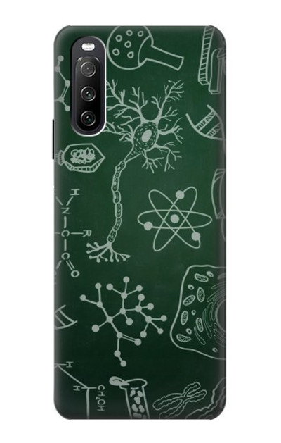S3211 Science Green Board Case Cover Custodia per Sony Xperia 10 III Lite