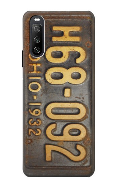 S3228 Vintage Car License Plate Case Cover Custodia per Sony Xperia 10 III Lite